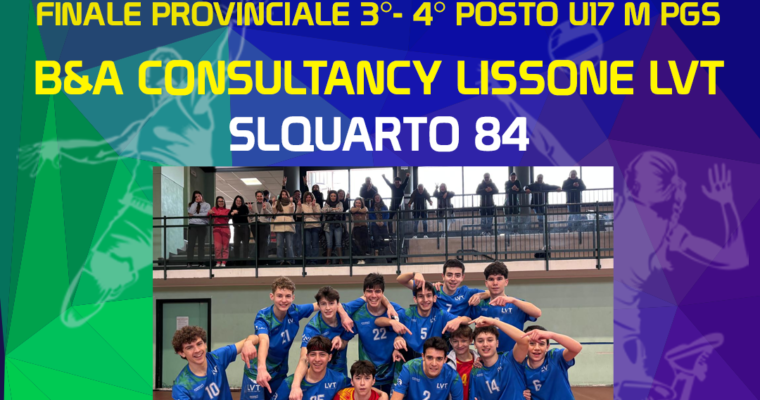 U17M Finale Provinciale 3°-4° posto PGS Domenica 2 marzo